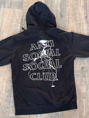 Anti Social Social Club Black Hoodie with Lightning